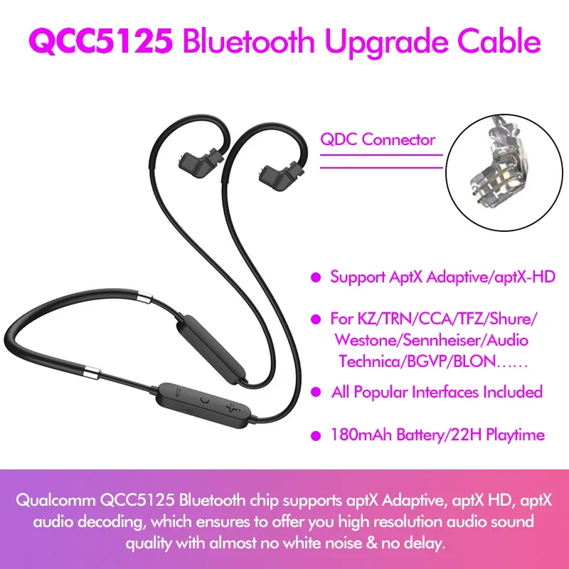 Type C Wired Earphones With Mic - Qualcomm QCC5125 Bluetooth 5.0 HiFi-Tai Nghe