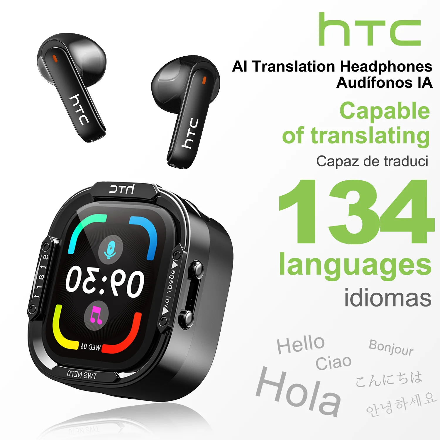 Type C Wired Earphones With Mic - HTC NE70 Bluetooth V6.0 Headphones Smart