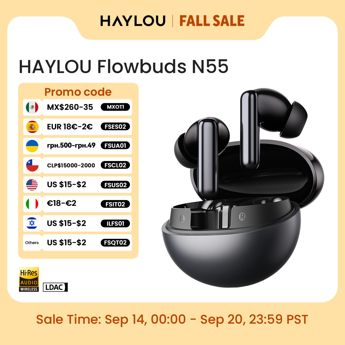 HAYLOU Flowbuds N55 Wireless E - đánh giá và giá Type C Wired Earphones With Mic