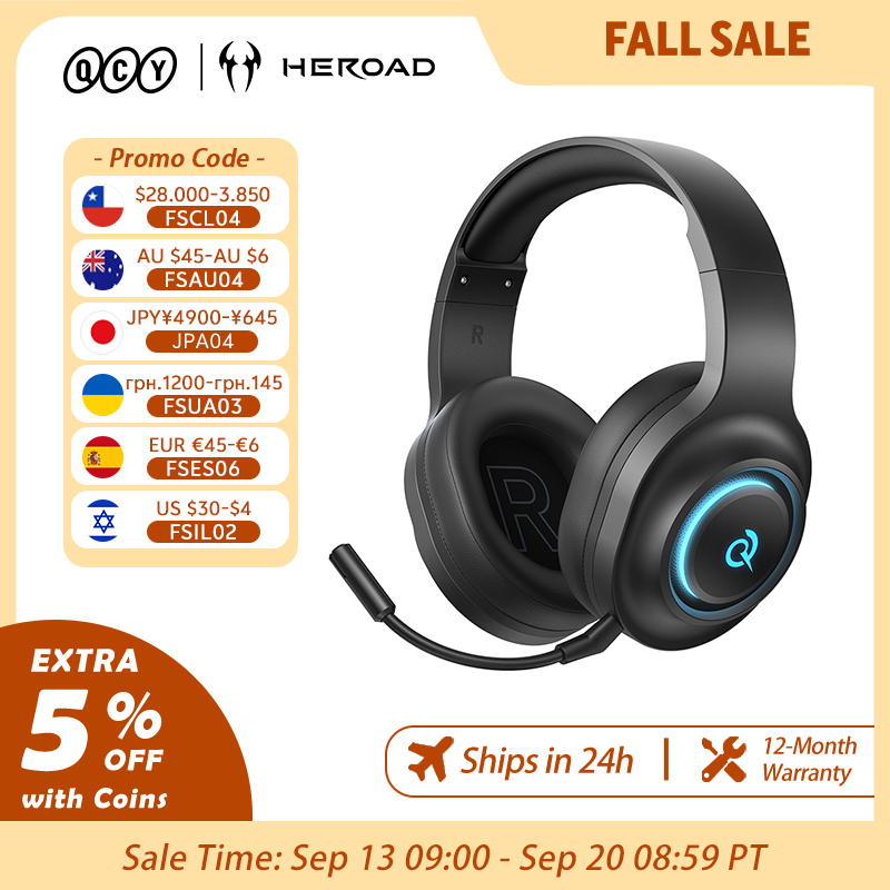 QCY Heroad V200 Gaming Headset - đánh giá và giá Gaming Headset With Mic Rgb
